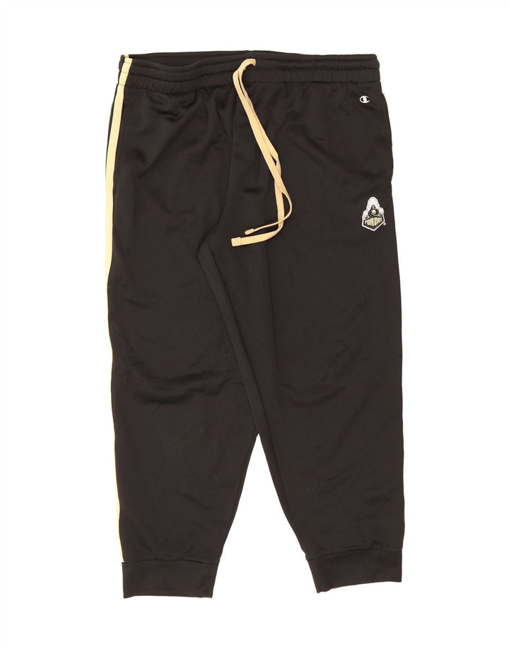 CHAMPION Mens Purdue Tracksuit Trousers Joggers 2XL  Black Polyester Vintage Champion and Second-Hand Champion from Messina Hembry 