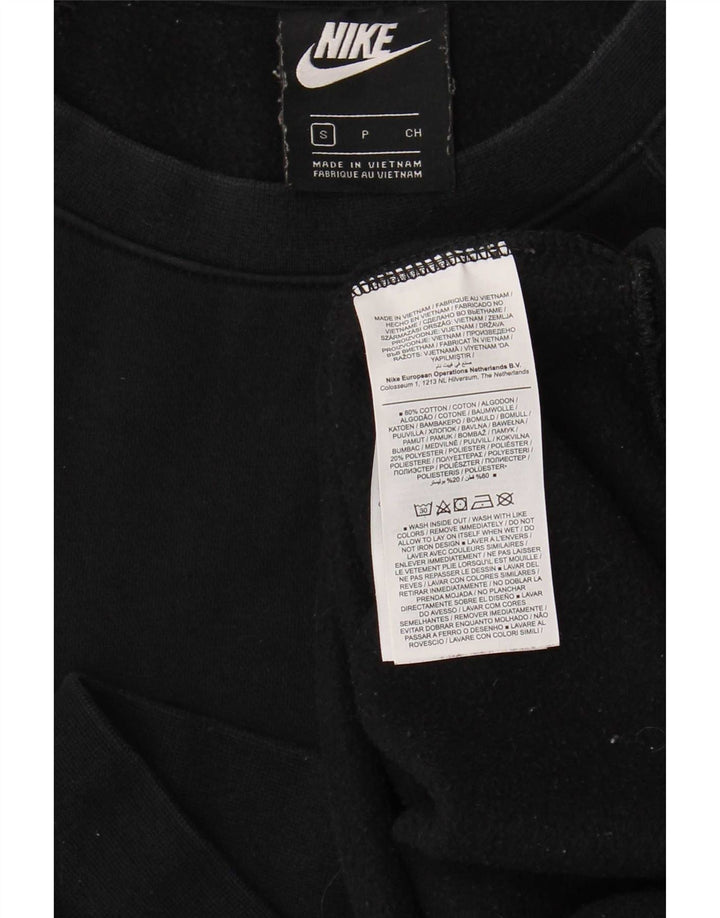 Nike Mens Graphic Sweatshirt Jumper Small Black Cotton