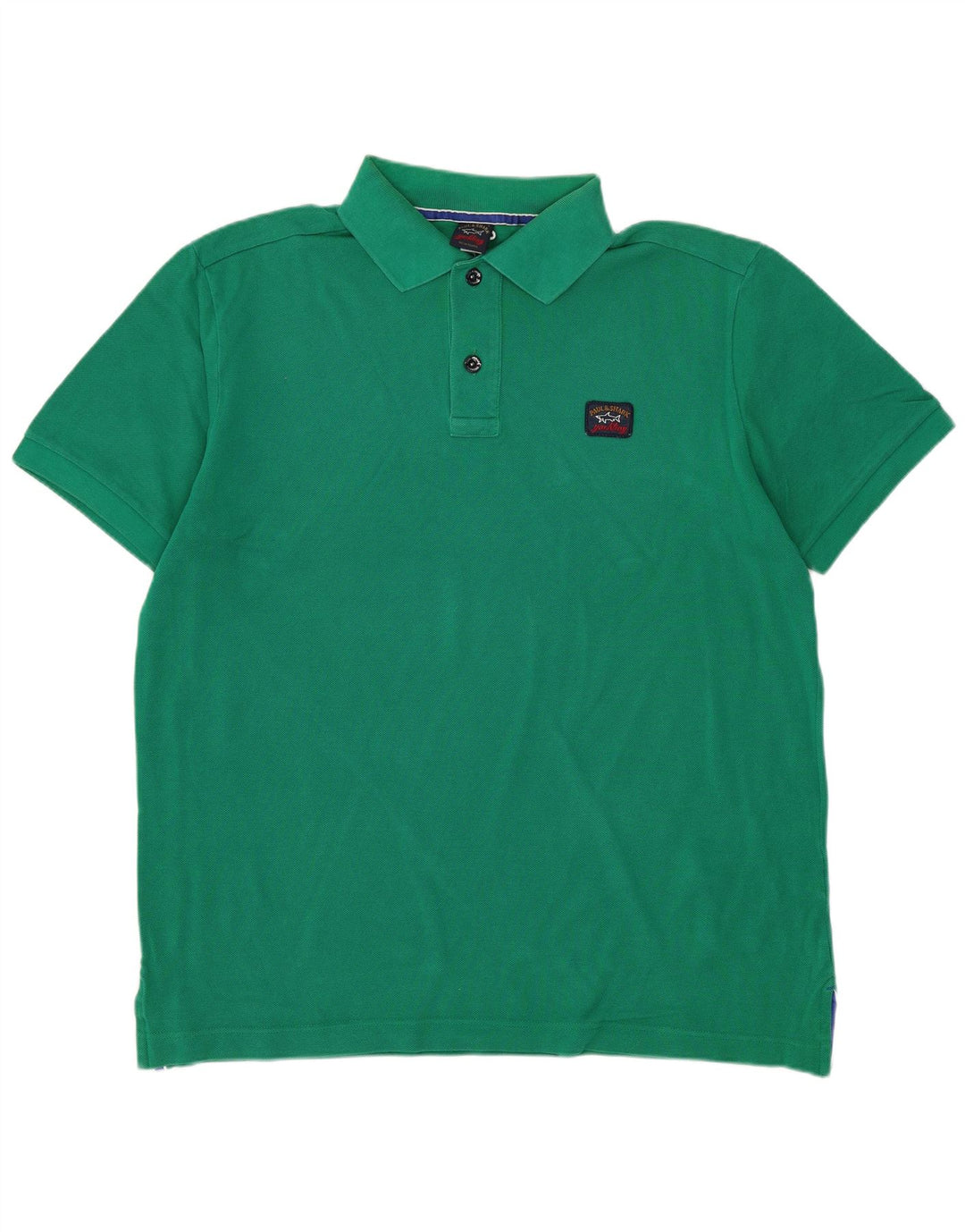 Paul & Shark Mens Polo Shirt Large Green Cotton