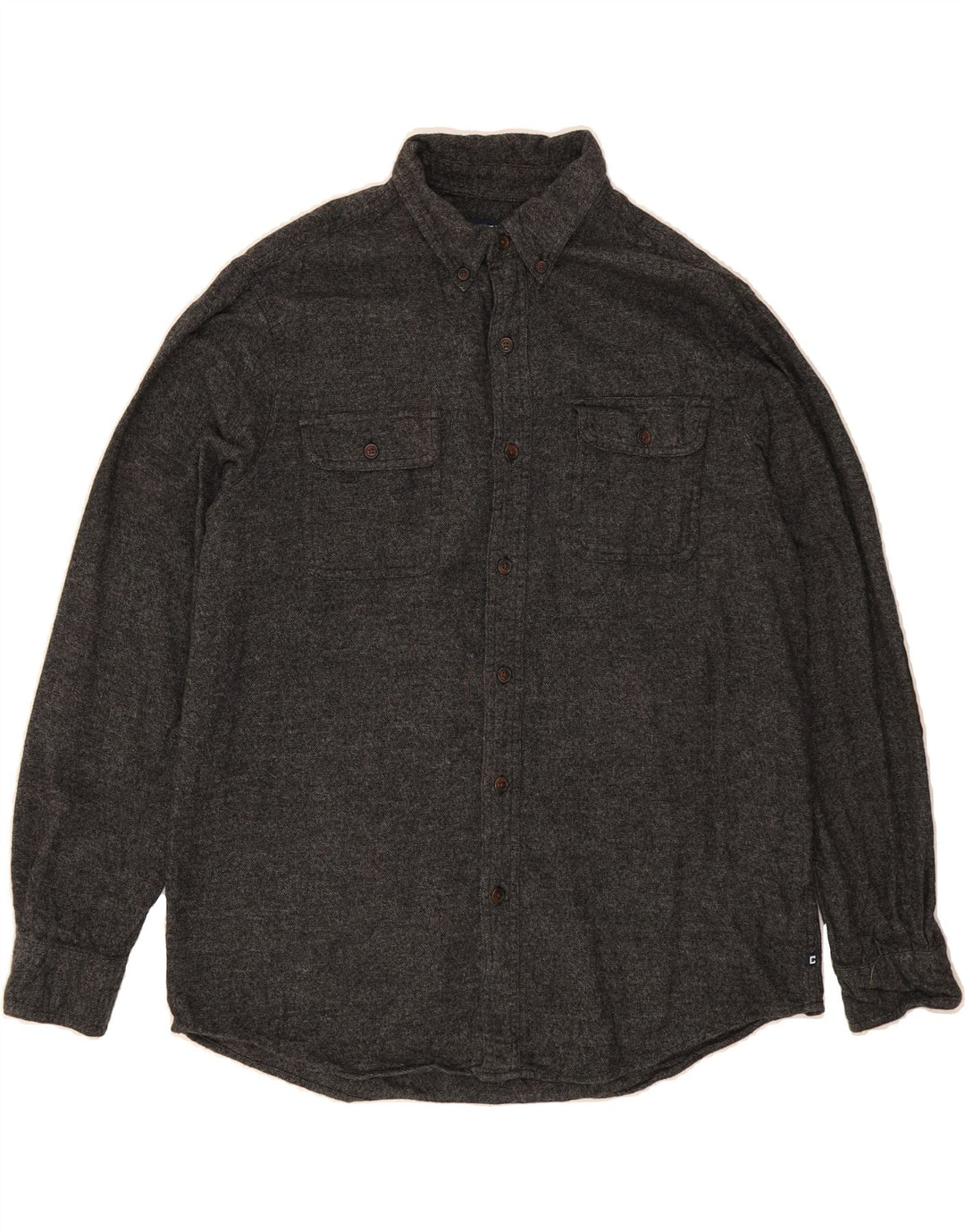 CHAPS Mens Shirt Large Grey Cotton Vintage Chaps and Second-Hand Chaps from Messina Hembry 