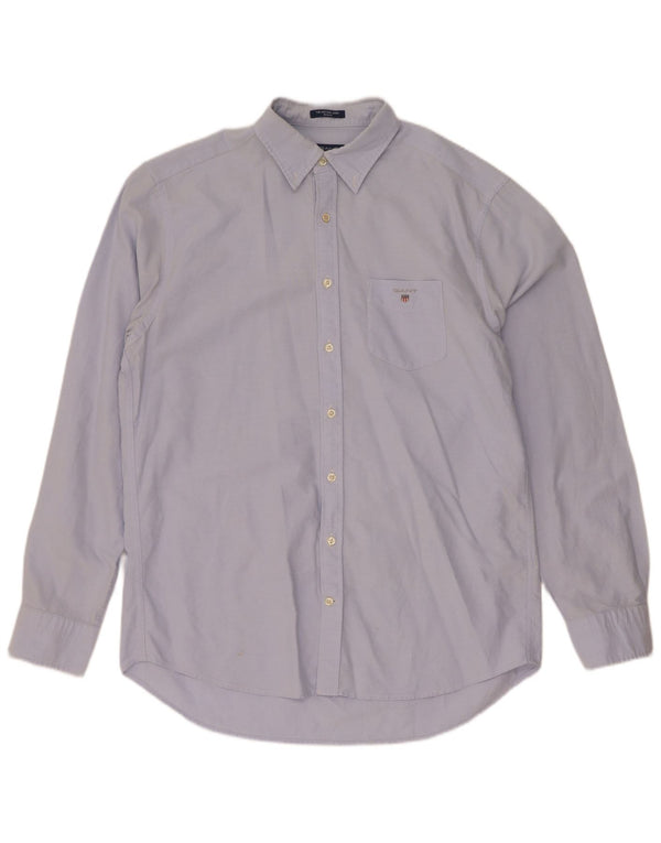 Gant Mens Regular Fit Shirt Size 41/42 16 1/2 Large Blue Cotton
