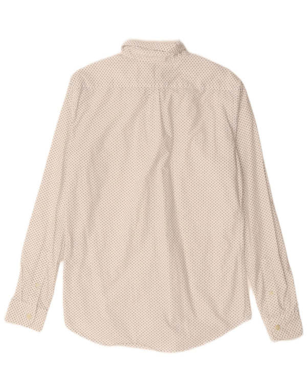 Dockers Mens Shirt Medium White Geometric Cotton