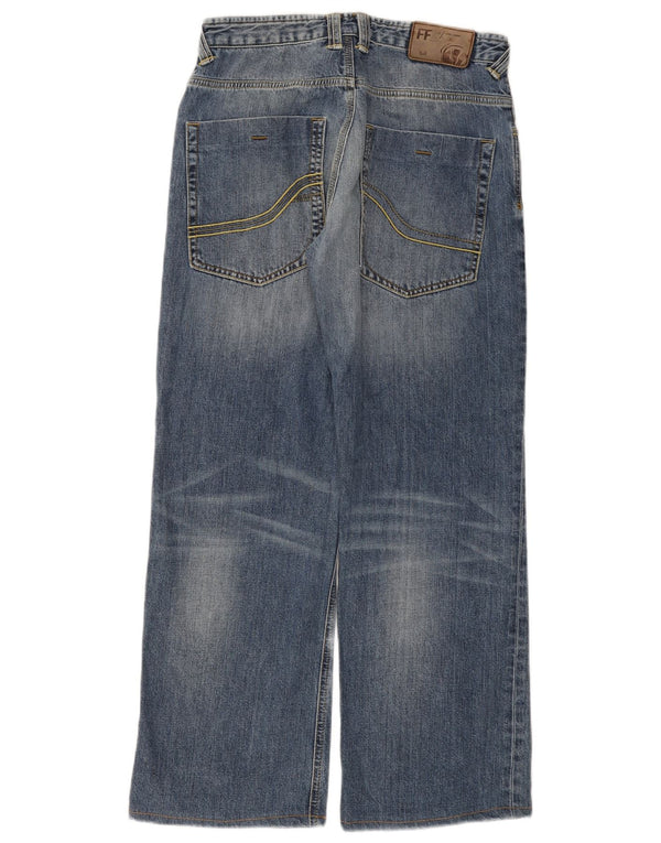 Fat Face Mens Wide Leg Jeans W30 L29 Blue Cotton