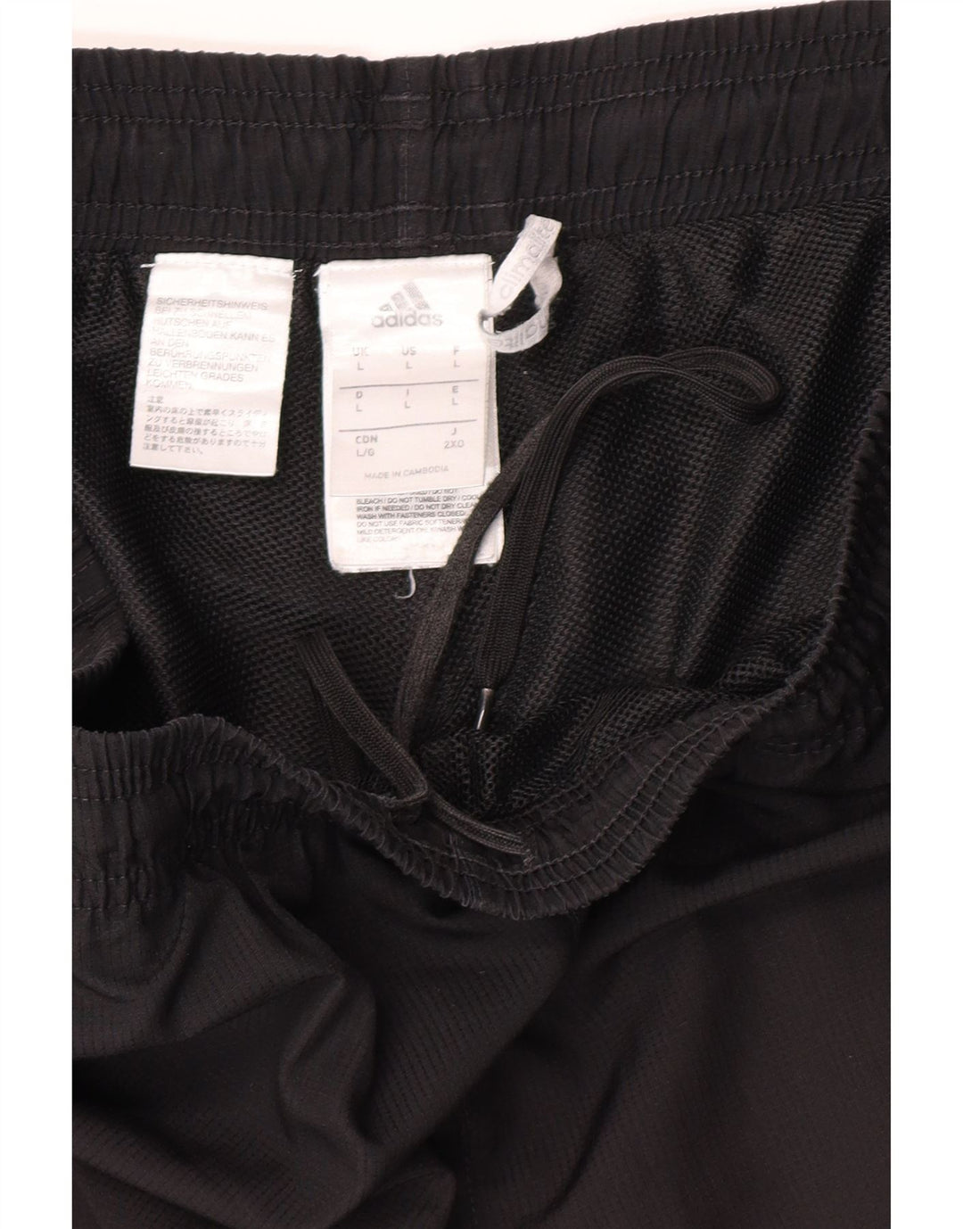 Adidas Mens Climalite Tracksuit Trousers Large  Black Polyester