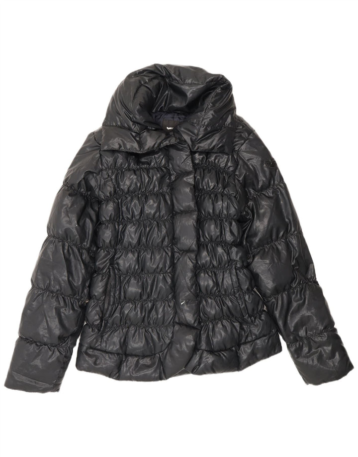 Gas Womens Padded Jacket IT 44 Medium Navy Blue Polyester