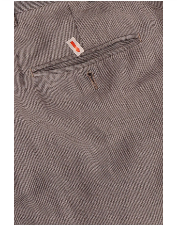 Marks & Spencer Mens Straight Suit Trousers W34 L26 Grey Wool