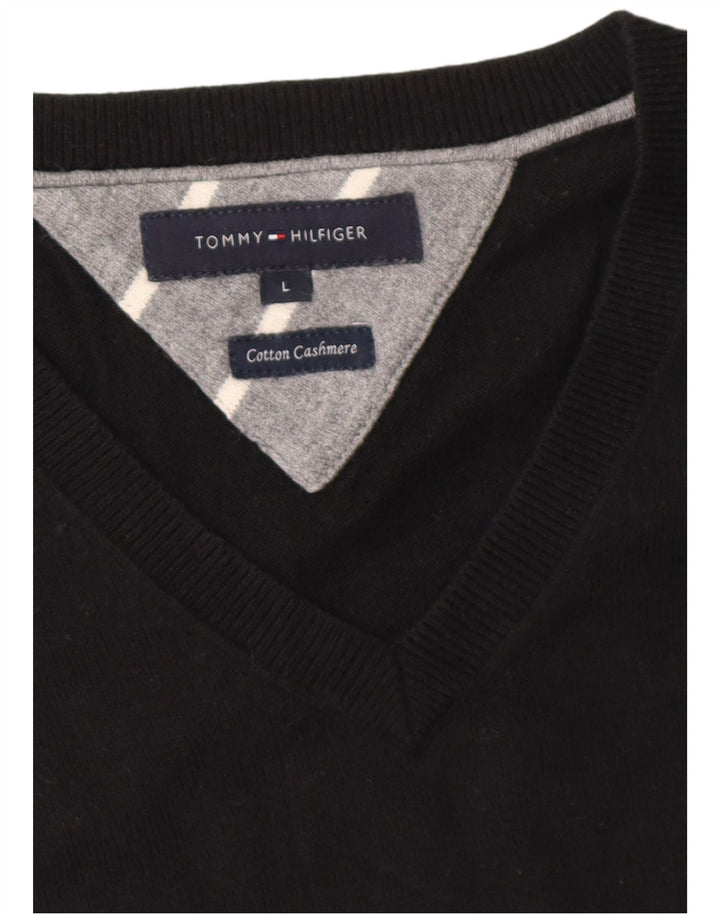 Tommy Hilfiger Mens Vest Tank Top Large Black Cotton
