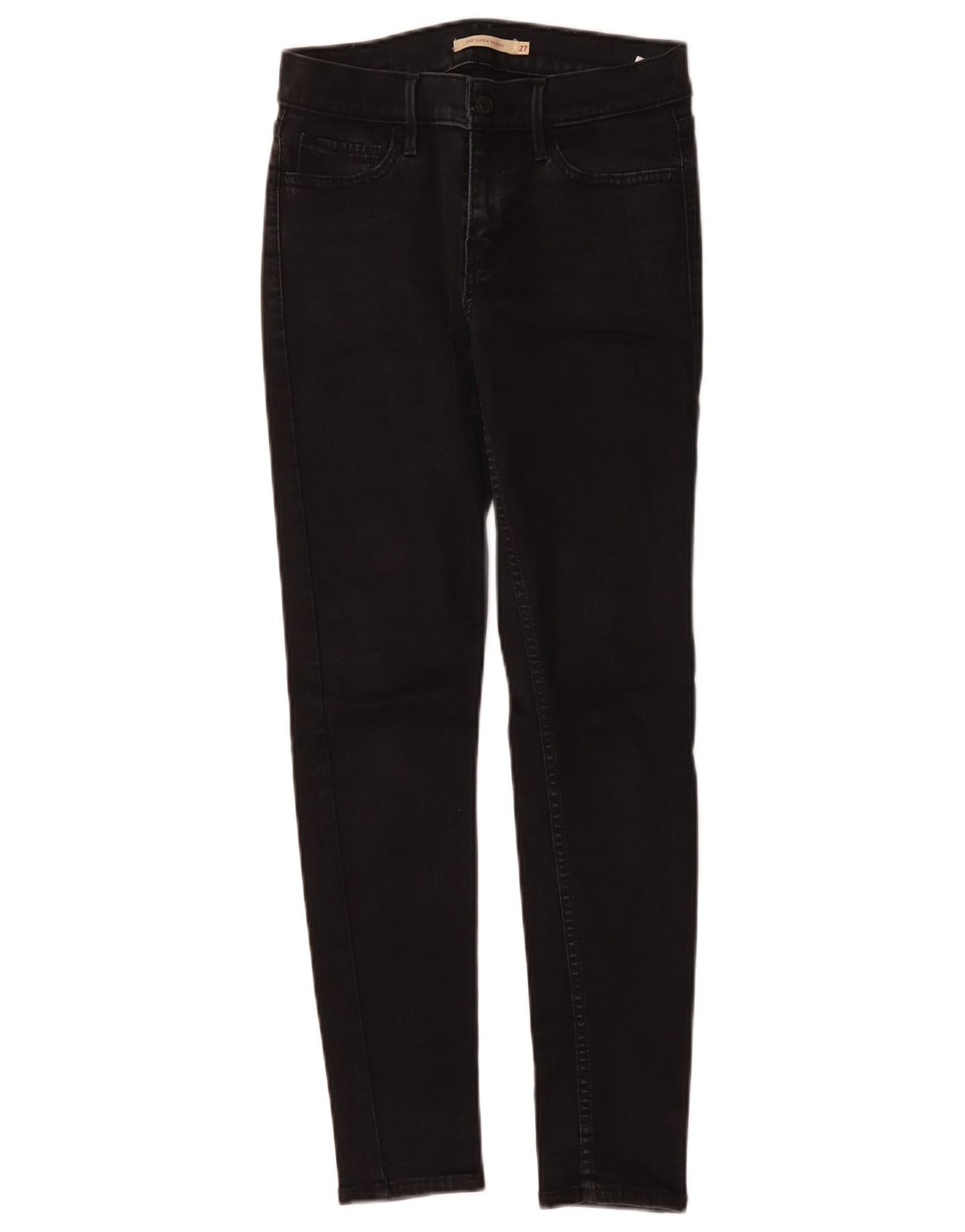 LEVI'S Womens 710 Super Skinny Jeans W27 L28 Black Cotton