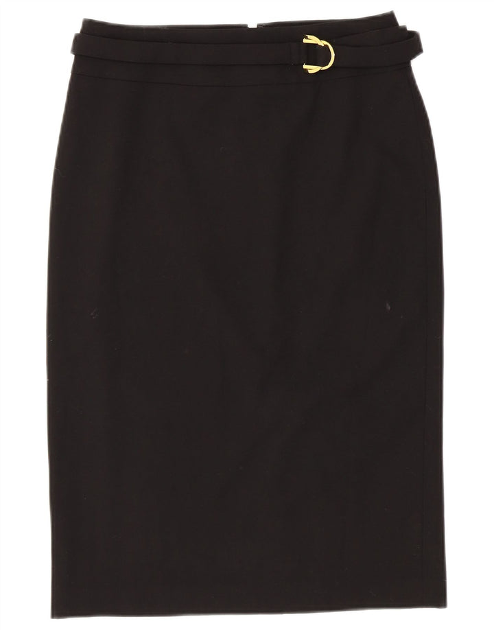 CALVIN KLEIN Womens Pencil Skirt US 2 XS W28  Black Polyester