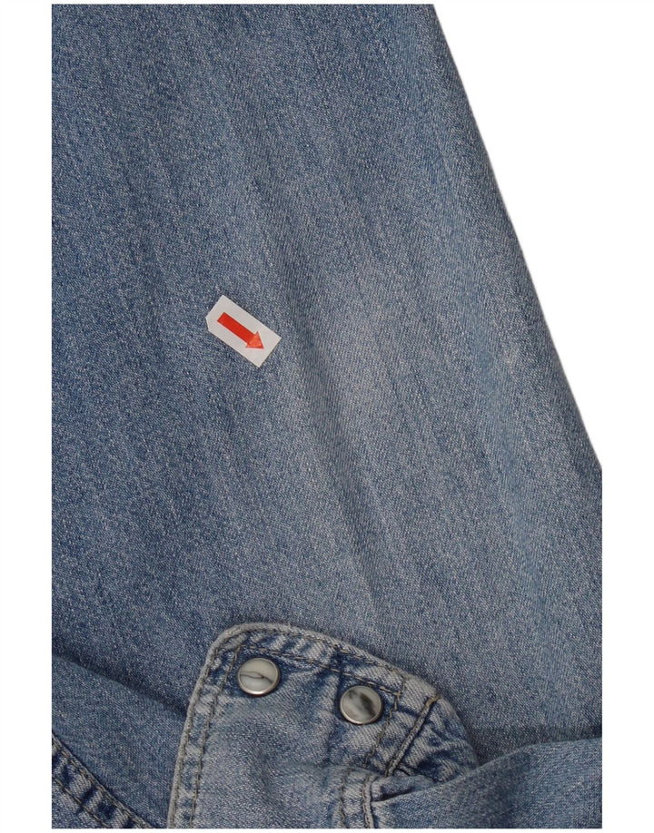 Wrangler Mens Denim Shirt XL Blue Cotton