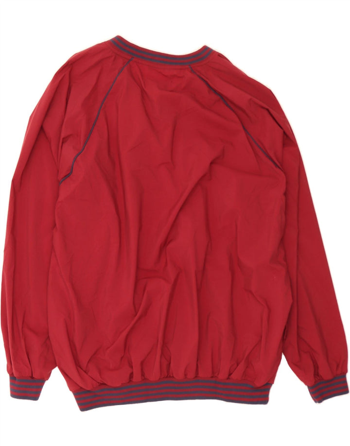 IZOD Mens Loose Fit Pullover Tracksuit Top Large Red Nylon Vintage Izod and Second-Hand Izod from Messina Hembry 