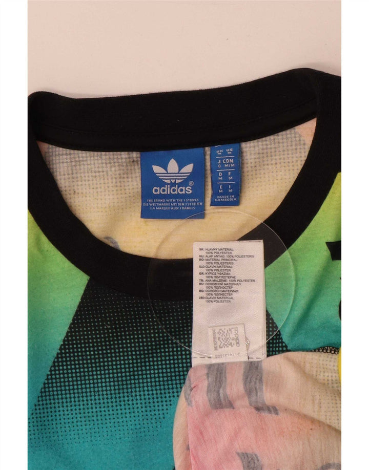 Adidas Mens Graphic T-Shirt Top Medium Multicoloured Polyester