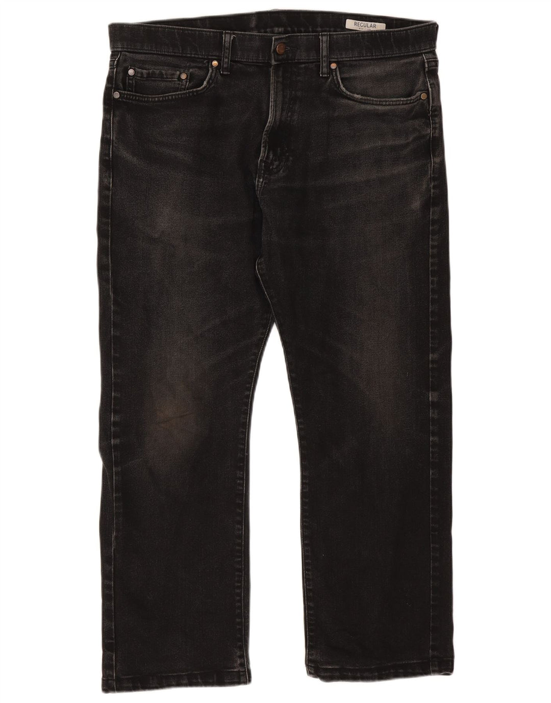 Marks & Spencer Mens Straight Jeans W36 L27 Black Cotton