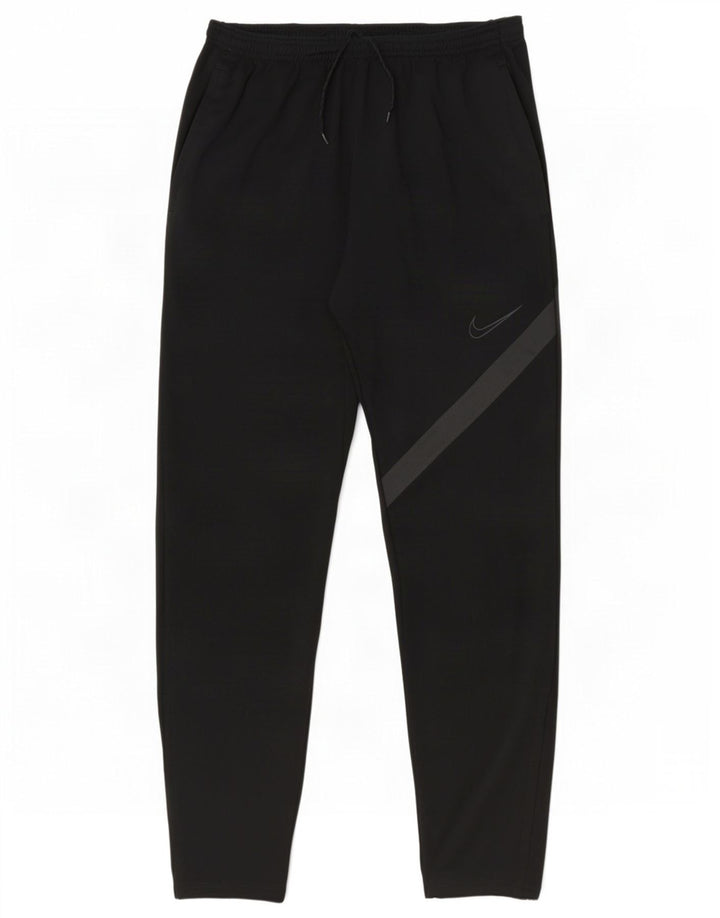 Nike Mens Dri Fit Tracksuit Trousers Large Black Polyester