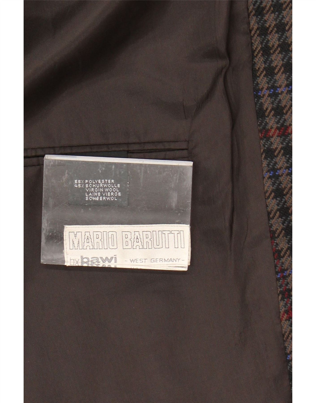 MARIO BARUTTI Mens Blazer Jacket UK 40 Large Multicoloured Houndstooth
