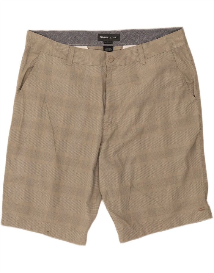 O'NEILL Mens Chino Shorts W38 XL  Grey Check Polyester Vintage O'Neill and Second-Hand O'Neill from Messina Hembry 
