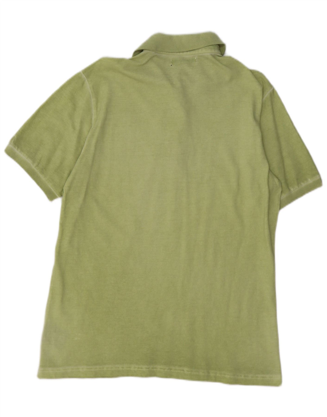 BEST COMPANY Mens Graphic Polo Shirt Medium Green Cotton