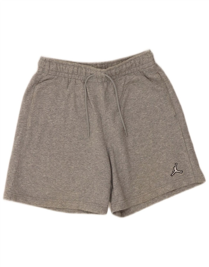 Jordan Mens Sport Shorts Small Grey Flecked Cotton