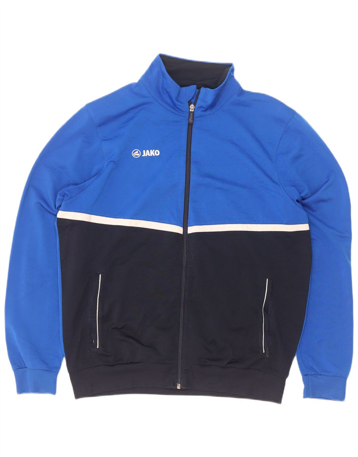 Jako Mens Tracksuit Top Jacket Small Blue Colourblock Polyester