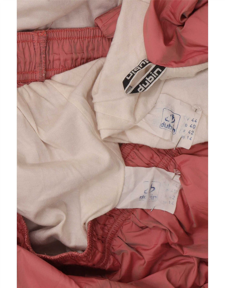 Dubin Womens Full Tracksuit UK 14 Medium Pink Colourblock Polyamide Retro