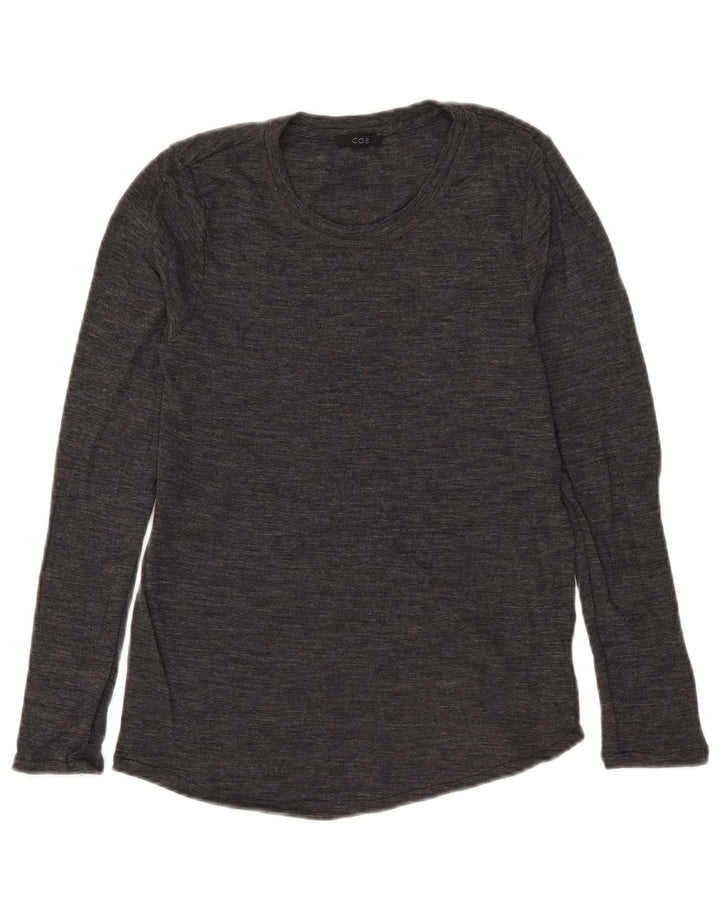 Cos Womens Crew Neck Jumper Sweater UK 14 Large Grey Wool