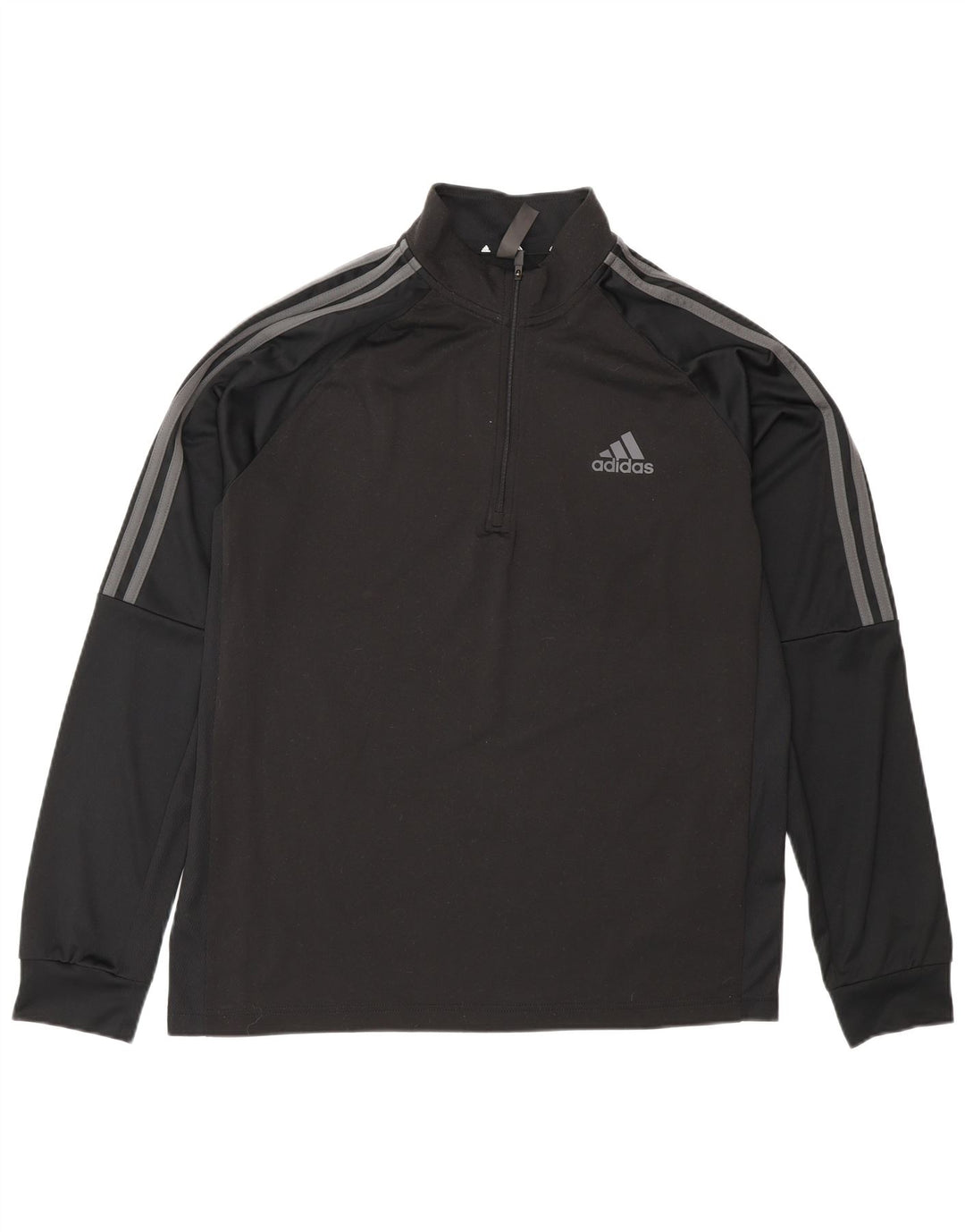 Adidas Mens Pullover Tracksuit Top Large Black Polyester