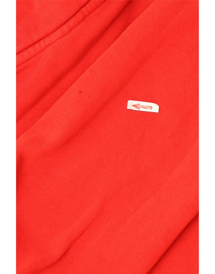 NIKE Mens Hoodie Jumper Medium Red Cotton
