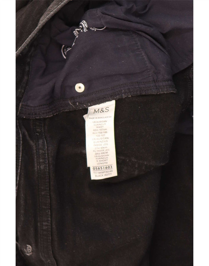 Marks & Spencer Mens Straight Jeans W42 L27 Black Cotton