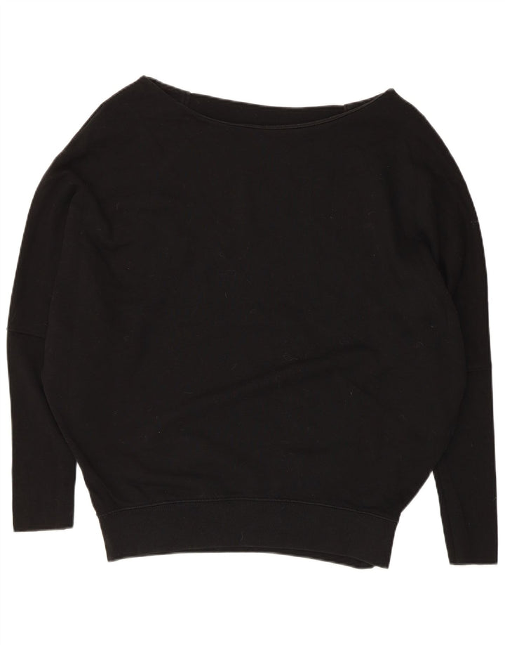 ALL SAINTS Womens Oversized Sweatshirt Jumper UK 14 Medium Black Cotton
