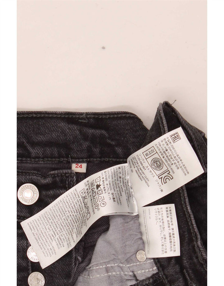 Levi's Womens Slim Jeans W24 L28 Grey Cotton