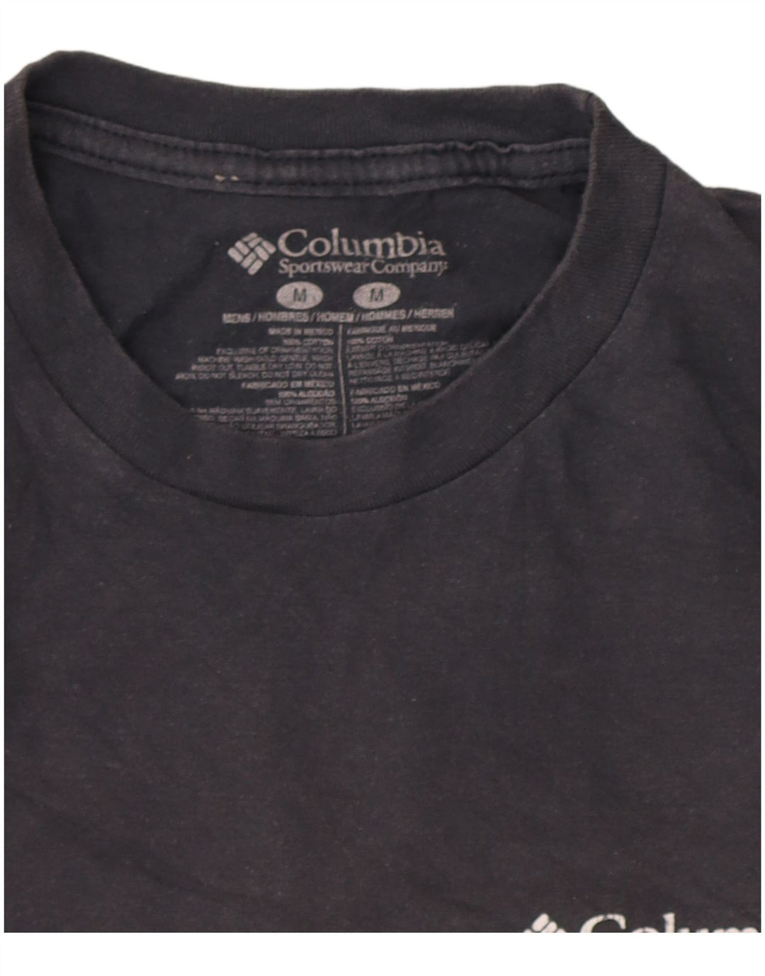 Columbia Mens Graphic T-Shirt Top Medium Grey Cotton