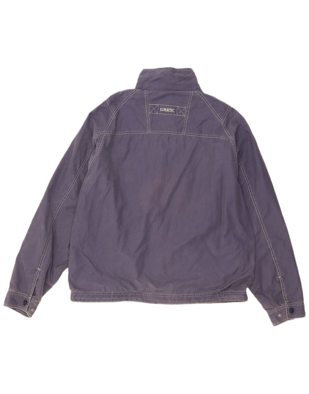 Crew Clothing Mens Bomber Jacket UK 38 Medium Blue Cotton