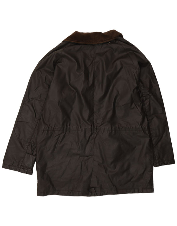 Roy Rogers Mens Waxed Cotton Jacket UK 42 XL Brown Cotton