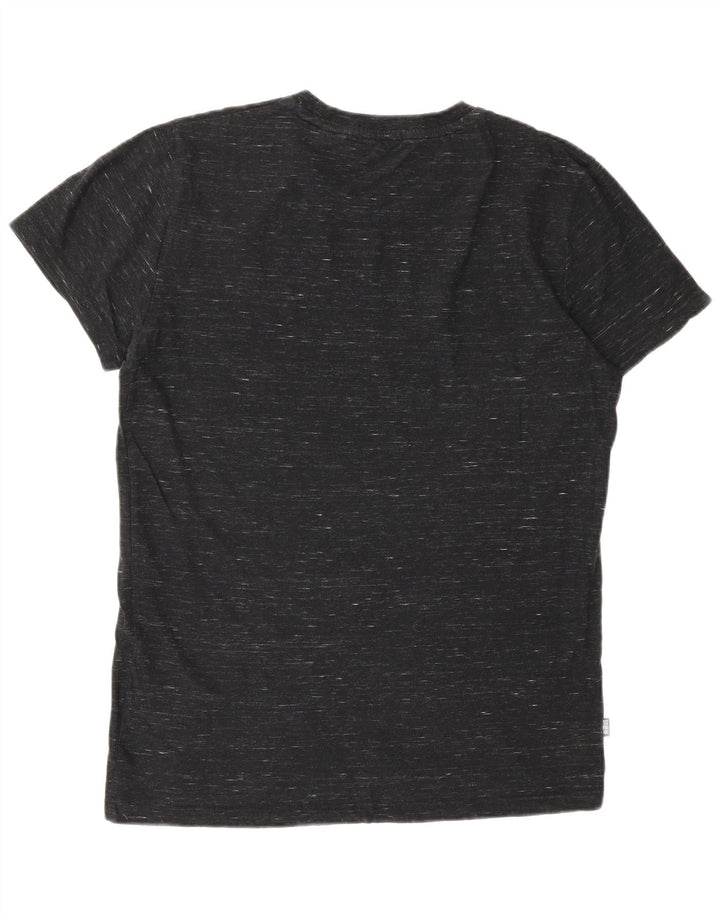 SUPERDRY Mens T-Shirt Top Small Grey Flecked Cotton