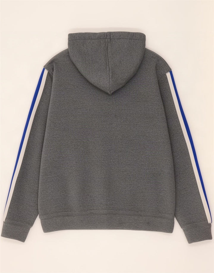 Guess Mens Hoodie Jumper Medium Grey Colourblock Polyester