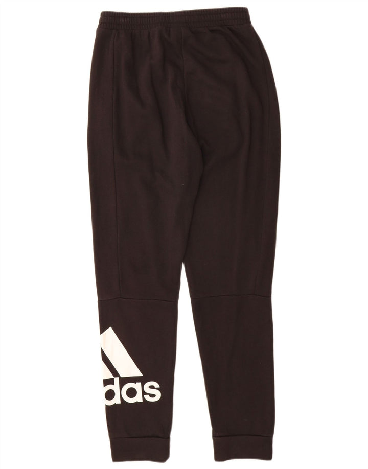 ADIDAS Mens Graphic Tracksuit Trousers Joggers Small  Black Cotton
