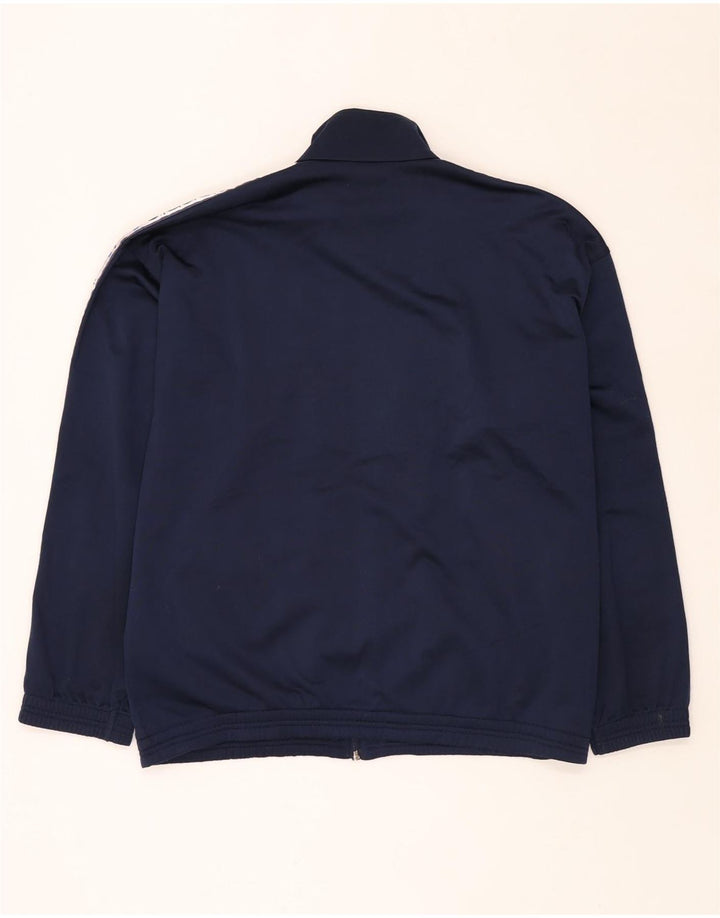 DIADORA Mens Tracksuit Top Jacket UK 38 Medium Navy Blue Colourblock