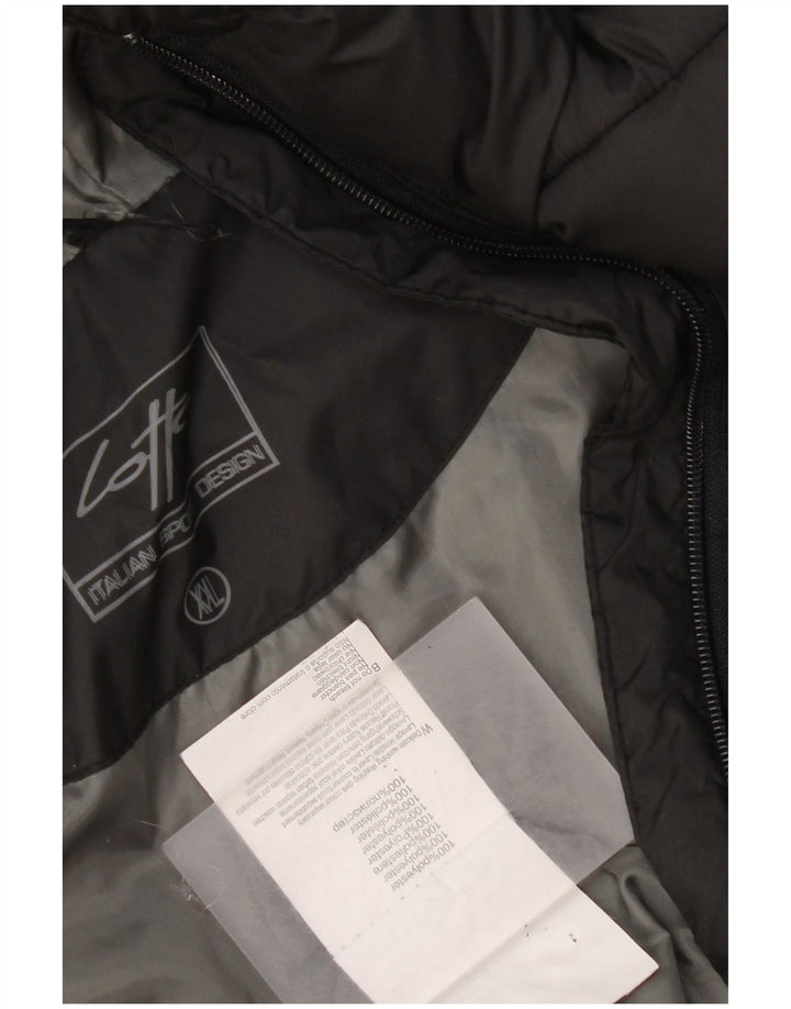 Lotto Mens Hooded Padded Jacket UK 44 2XL Black Polyester