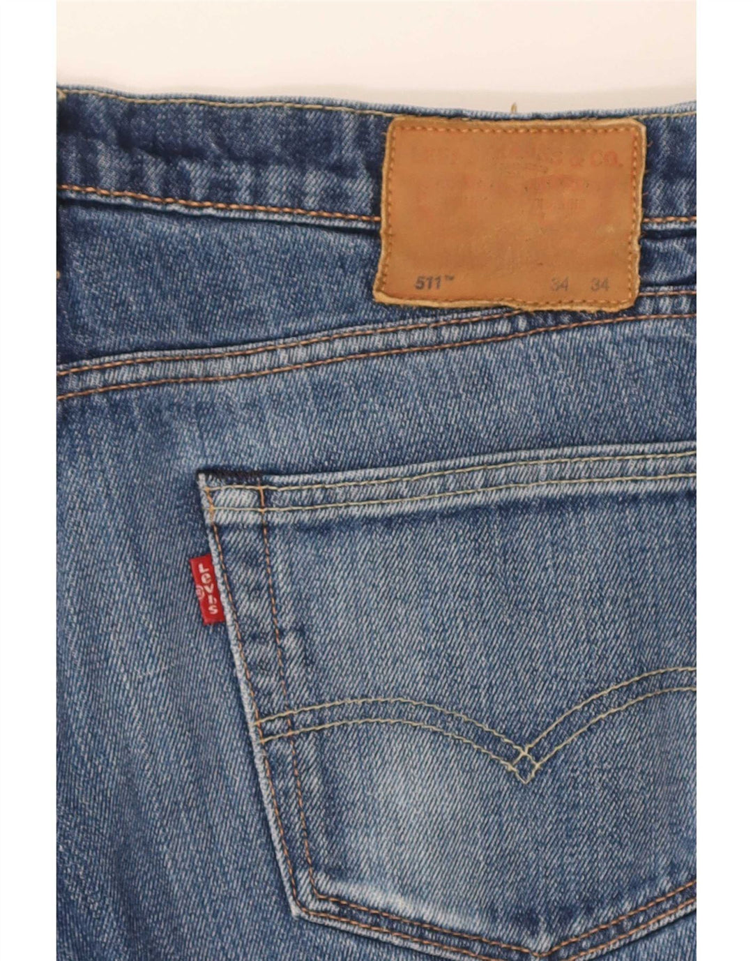 Levi's Mens 511 Slim Jeans W34 L30 Blue Cotton