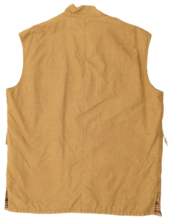 Belstaff Mens Utility Gilet UK 46 3XL Beige Linen