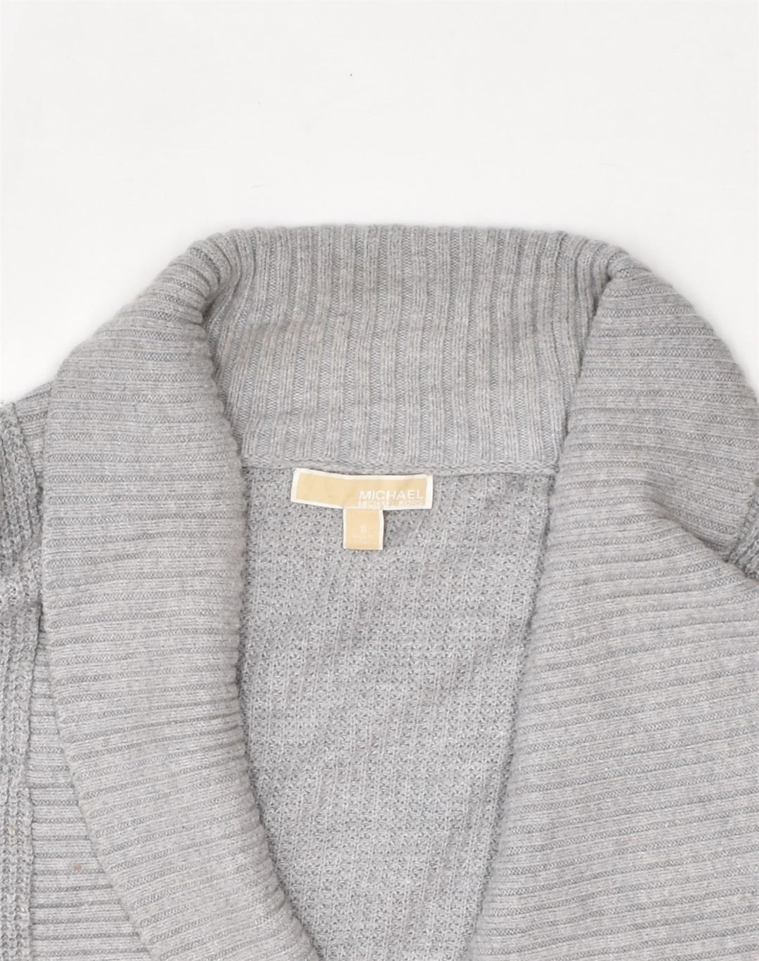 MICHAEL KORS Womens Cardigan Sweater UK 8 Small Grey Nylon | Vintage Michael Kors | Thrift | Second-Hand Michael Kors | Used Clothing | Messina Hembry 