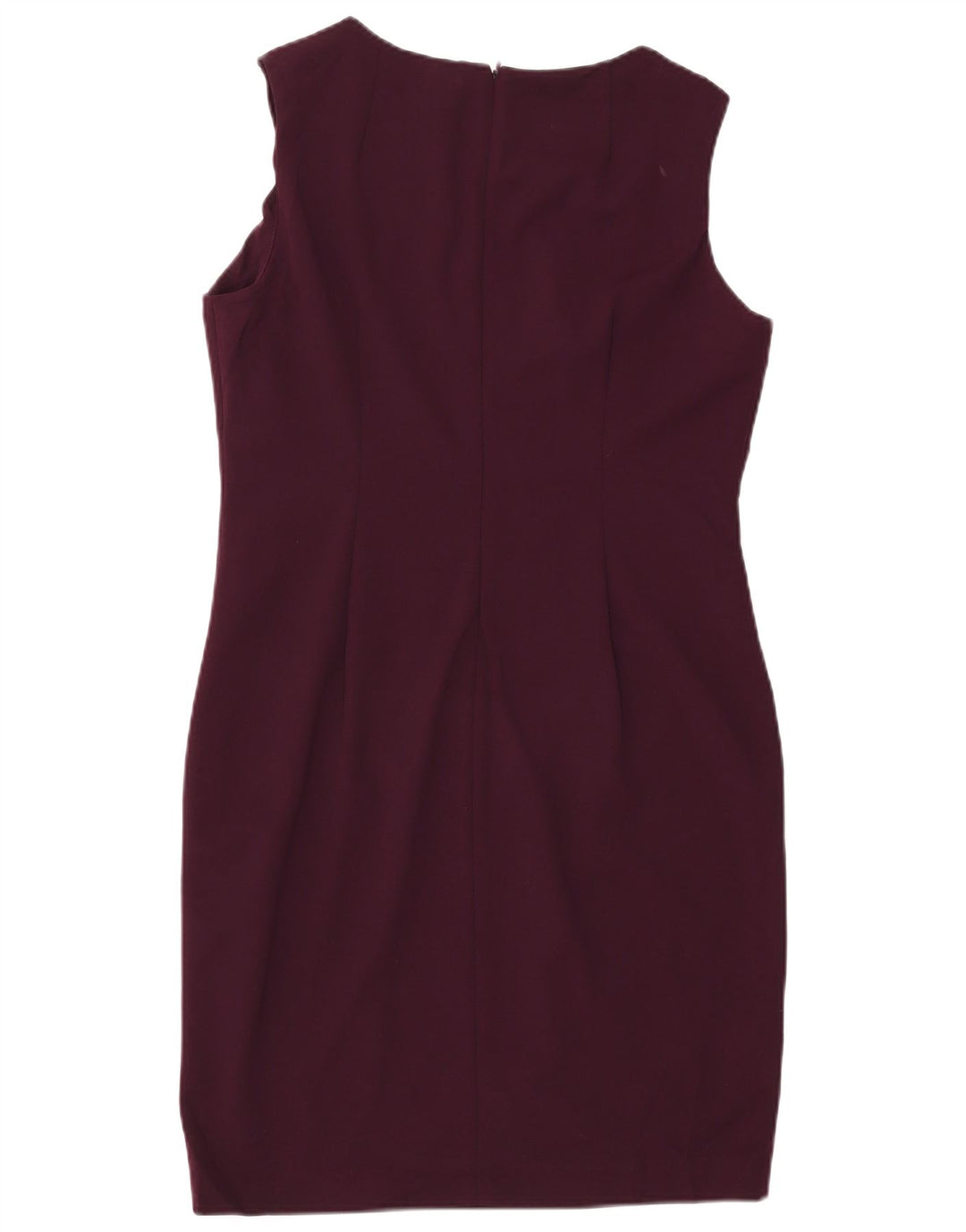 CALVIN KLEIN Womens Sleeveless Sheath Dress US 14 Large Burgundy Polyester