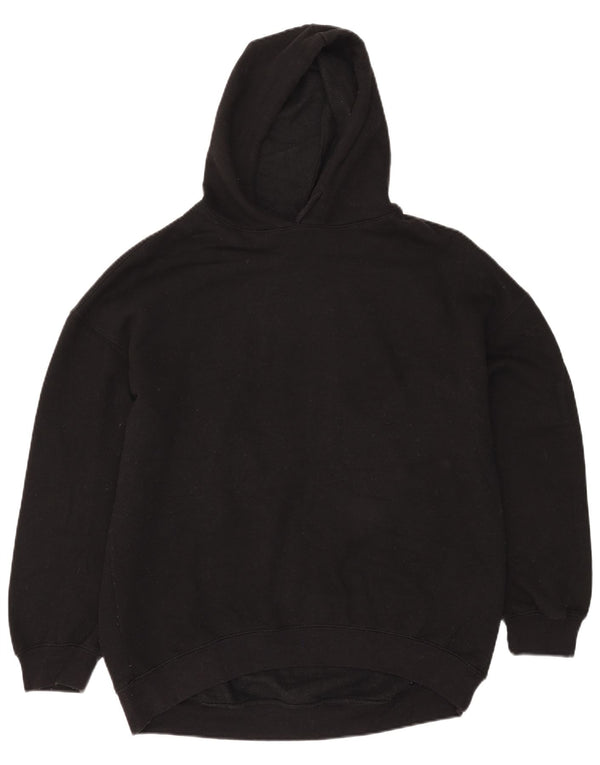 Zara Womens Oversized Hoodie Jumper UK 10 Small Black Polyester