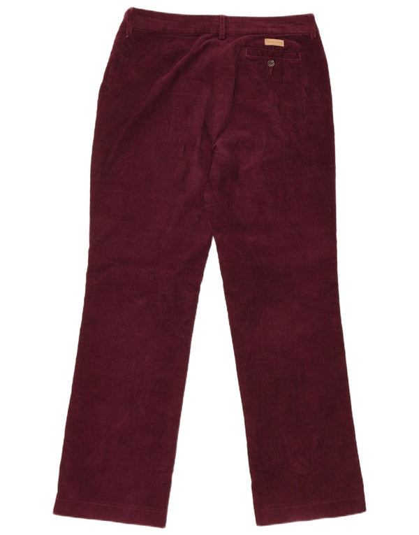 Henry Cottons Womens Corduroy Trousers IT 44 Medium W32 L30 Burgundy