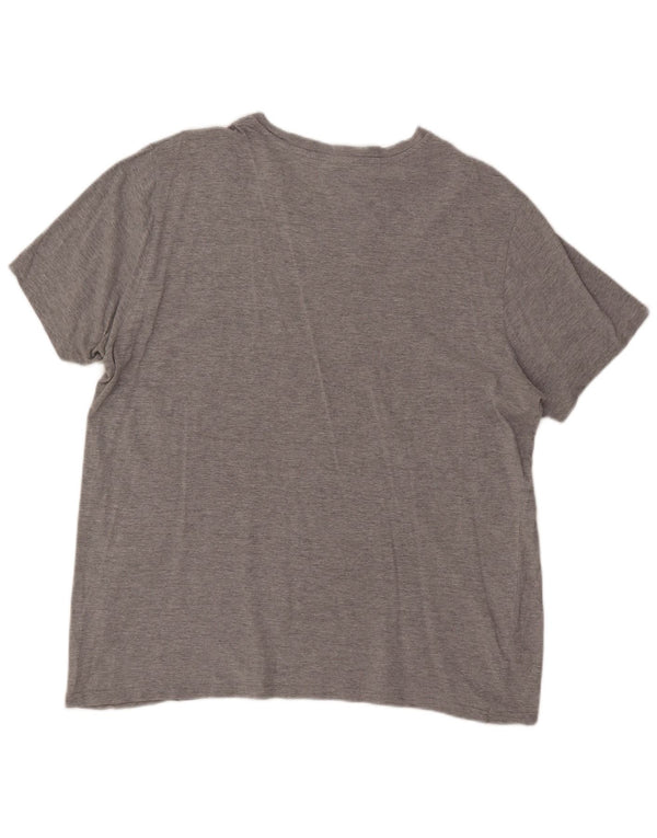 CHAMPION Womens Graphic T-Shirt Top UK 22 3XL Grey Flecked Cotton