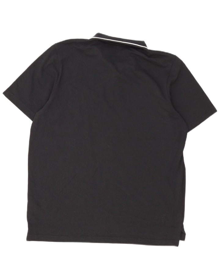 Adidas Mens Polo Shirt Large Black Cotton
