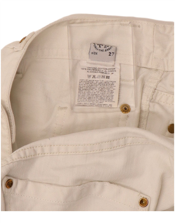 DIESEL Womens Straight Jeans W27 L29 White Cotton