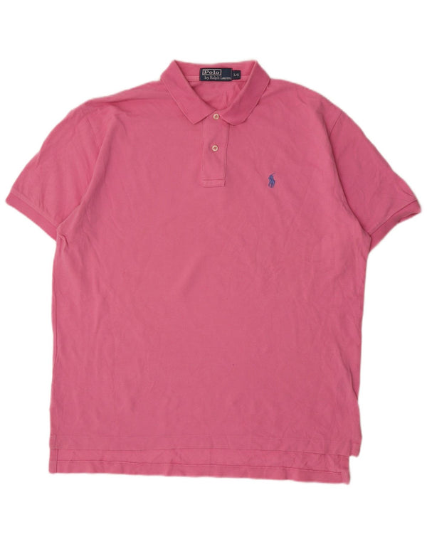 Polo Ralph Lauren Mens Polo Shirt Large Pink Cotton