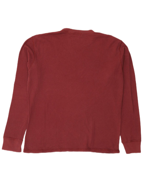 Ralph Lauren Mens Top Long Sleeve 2XL Burgundy Cotton