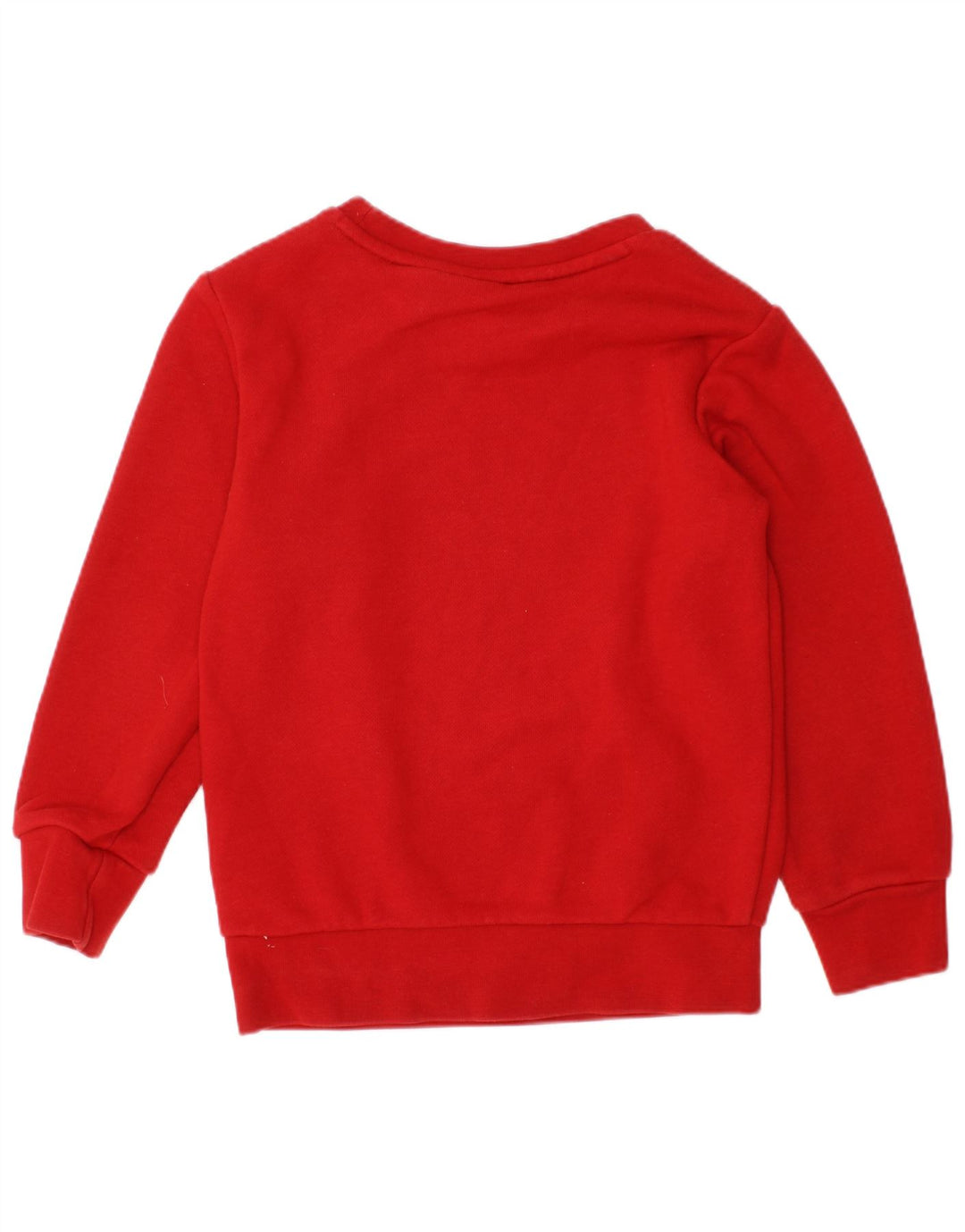 ADIDAS Girls Graphic Sweatshirt Jumper 2-3 Years Red Cotton